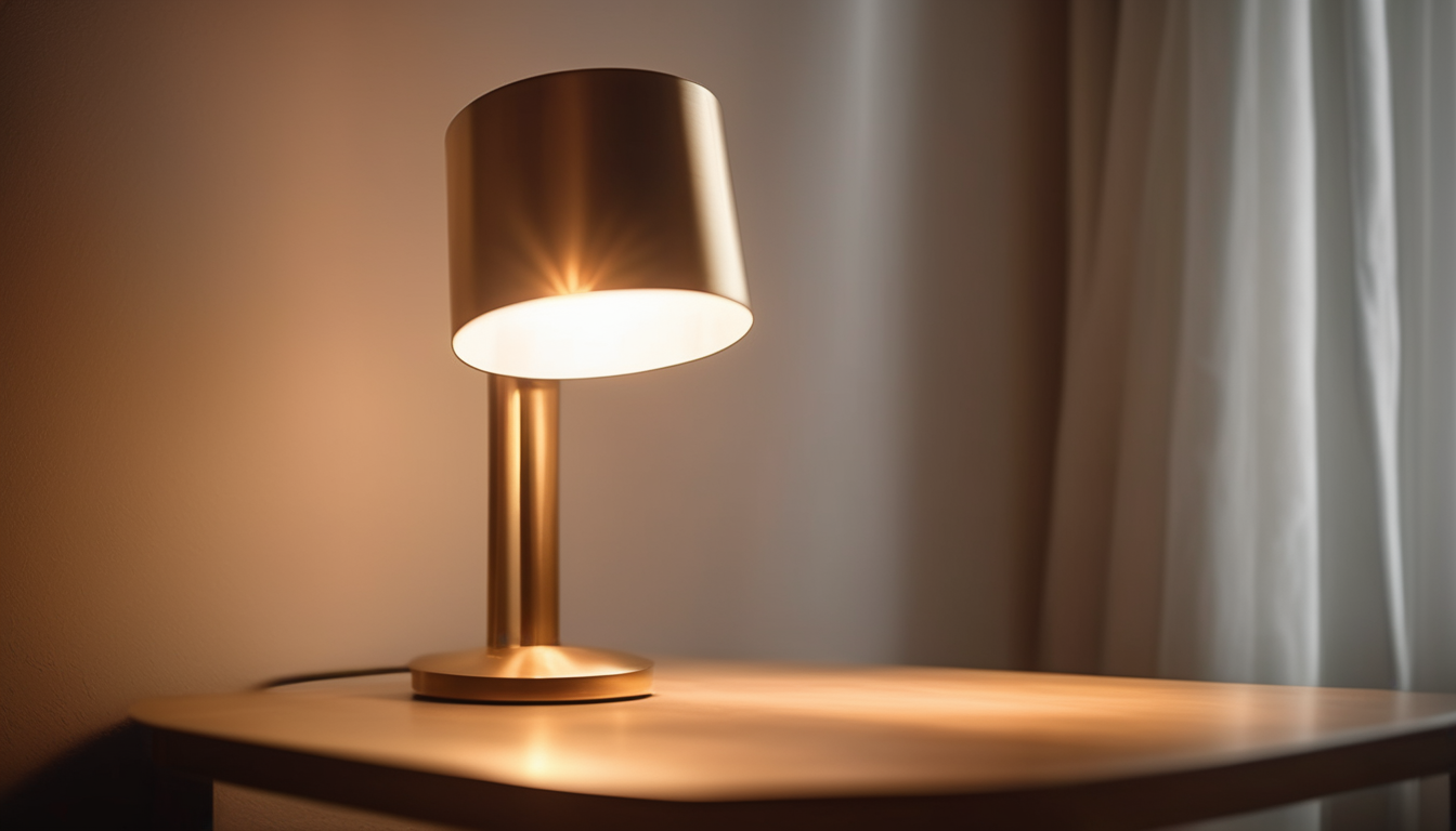 Luz suave emanando de uma lâmpada representando energia espiritual